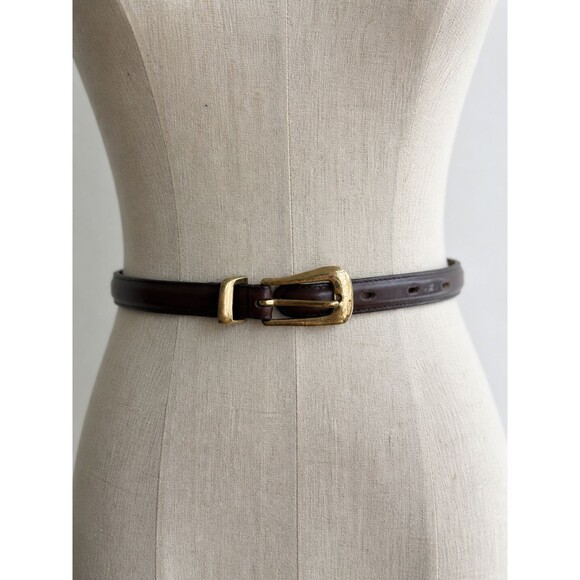 Coach Accessories - Women's Coach Belt Size Medium Brown Genuine Leather Solid Brass Buckle Preppy